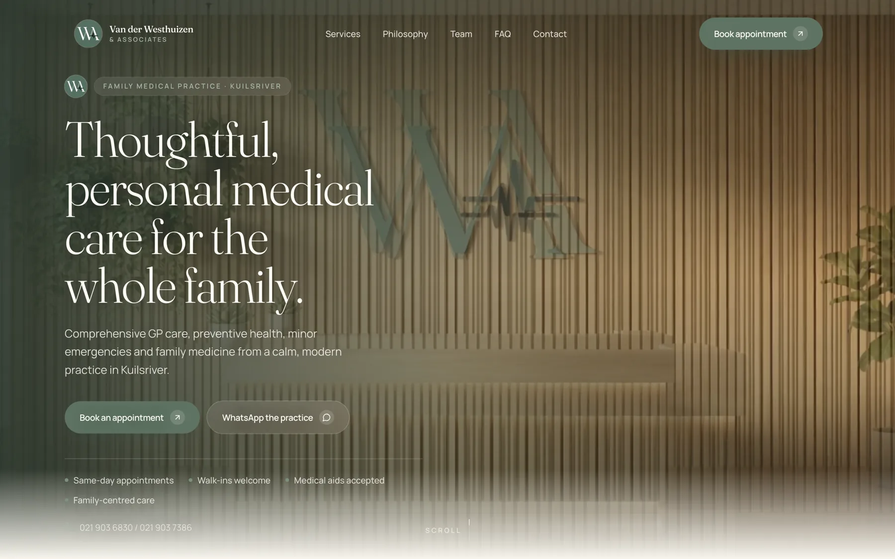 Van Der Westhuizen & Associates website